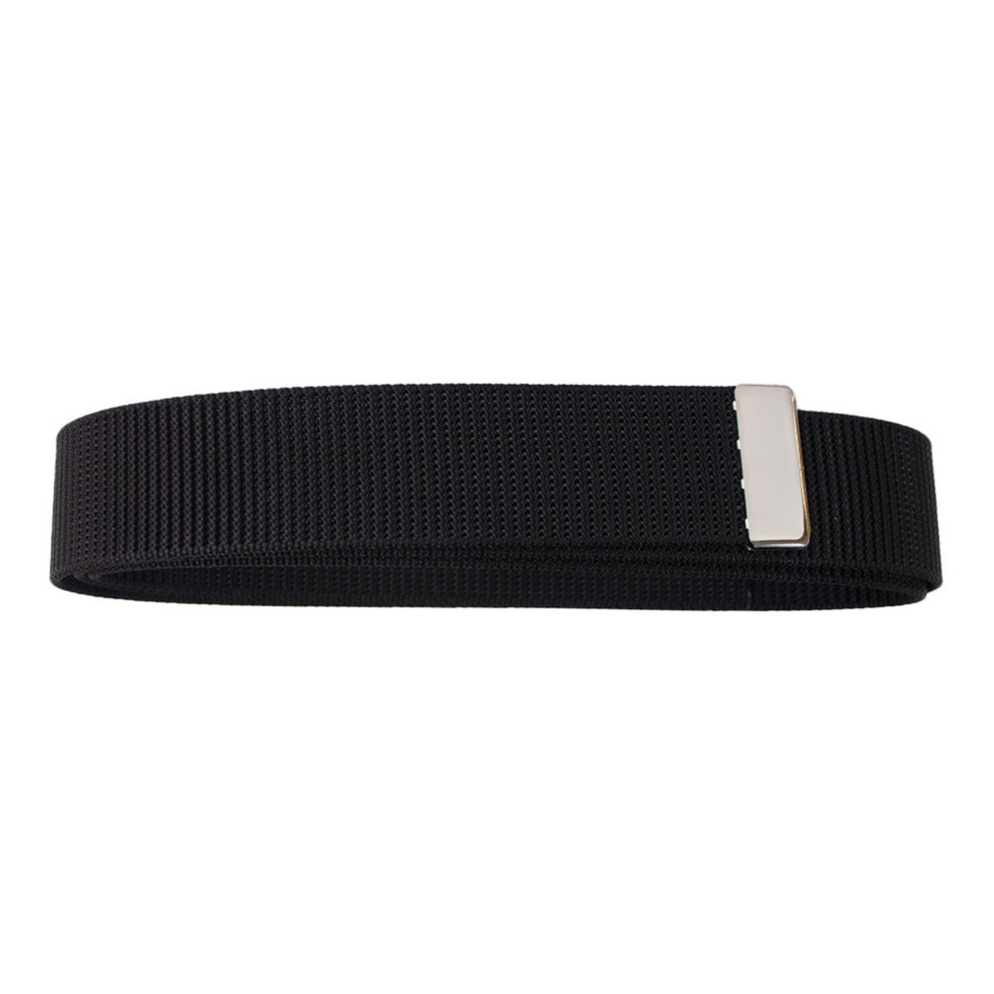 AS-IS NAVY Men's Black Nylon Belt - Silver Tip