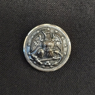 35-ligne Metal Silver Buttons with US Navy Eagle Insignia