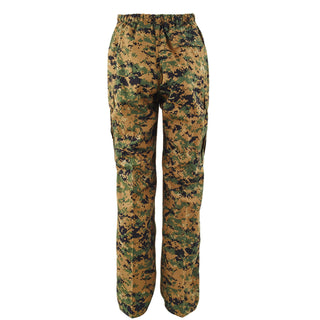 USMC MARPAT Woodland Maternity Trousers. US Marine Corps Women's Combat Utility Uniform Maternity Slacks in Woodland MARPAT Green/Brown Digital Camouflage. Genuine, official MCCUU Female Maternity Pants. Woodland MARPAT: Brown/Green/Black Digital MARPAT Camo with EGA Insignia. 50/50 Nylon Cotton Twill. Made in U.S.A.