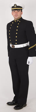 USNA Navy Men's Midshipman Infantry Dress Jacket Military Uniform Coat. U.S. Naval Academy Male Midshipmen Officer Infantry Foxtrot Uniform. Made in U.S.A.