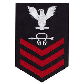 NAVY Men's E4-E6 Rating Badge: Sonar Technician - Blue