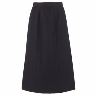 US NAVY Women's Service Dress Blue Skirt. USN Female SDB Skirt in Poly Wool. Unbelted 6-gored skirt features a left zip and button closure, upper right front waistband pocket, with an A-Line silhouette. This skirt can be paired with the US Navy Women's Service Dress Blue Jacket, Dinner Dress Blue Jacket or Dinner Dress White Jacket. Black 55/45 Polyester Wool; 100% Polyester Lining. Genuine, Official Military Uniform. Made in U.S.A.