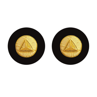 U.S. National Oceanic and Atmospheric Administration Sleeve Device: NOAA Corps for Service Dress Blue uniform. Gold insignia embroidery on dark blue/black wool. Sold in Pairs.  - NOAA Certified - Made in the USA