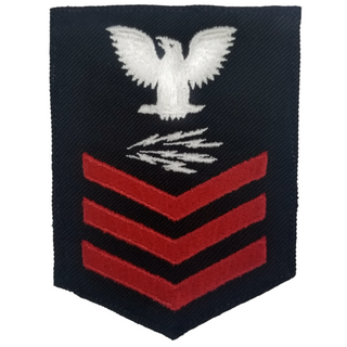 NAVY Women's E4-E6 Rating Badge: Information Systems Technician- Blue