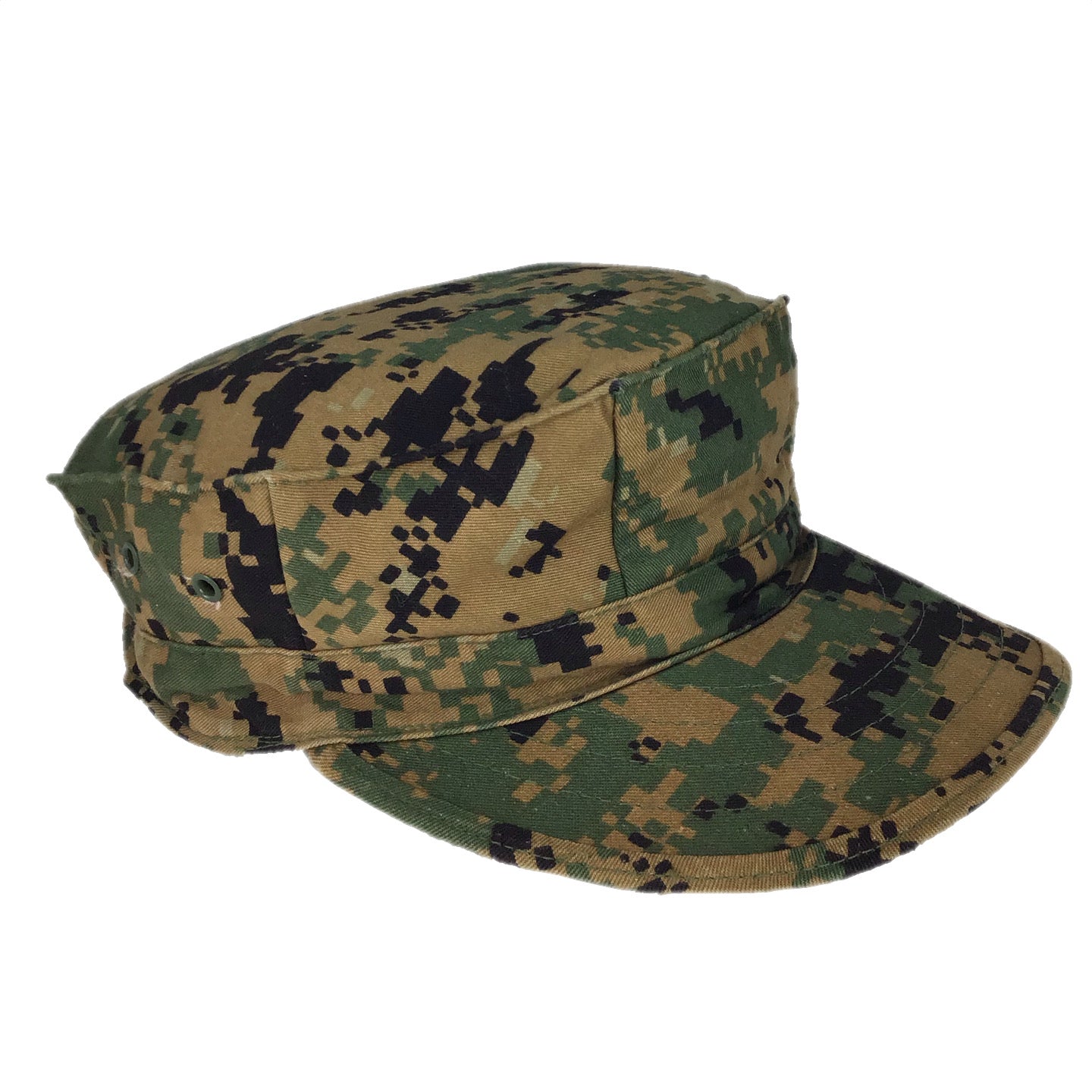 USMC MARPAT Woodland 8-Point Hat No EGA Green Marine Pattern Camo