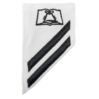 NAVY E2-E3 Combo Rating Badge: Culinary Specialist - White