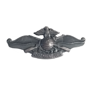 NAVY Metal Badge: Fleet Marine Force - Oxidized Full Size