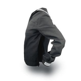 AS-IS Condition US NAVY Female Enlisted Service Dress Blue Jumper Top with Side Zipper. Affectionately known as part of the "Crackerjack" uniform, this USN SDB Jumper Blouse may be prescribed for wear year-round to all official functions when Dinner Dress or Full Dress Uniforms are not prescribed and civilian equivalent dress is coat and tie. Dark blue 00% wool serge. Made in the U.S.A. Genuine, Official US Military Navy Uniform.