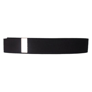 AS-IS NAVY Men's Black Poly/Wool Belt - Silver Tip