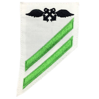 NAVY E2-E3 Combo Rating Badge: Aviation Boatswain’s Mate - White