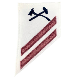 NAVY E2-E3 Combo Rating Badge: Damage Controlman - White