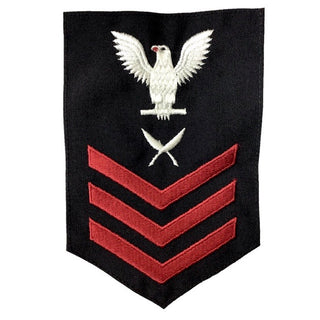NAVY Men's E4-E6 Rating Badge: Yeoman - Blue