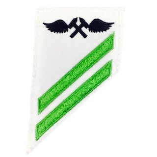 NAVY E2-E3 Combo Rating Rating Badge: Aviation Structural Mechanic - White