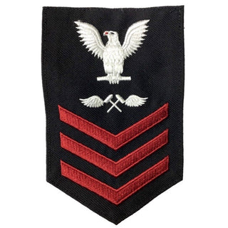 NAVY Men's E4-E6 Rating Badge: Aviation Structural Mechanic - Blue