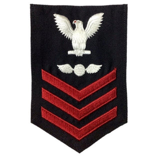 NAVY Men's E4-E6 Rating Badge: Aviation Electrician's Mate - Blue