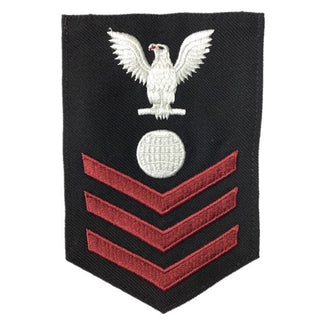 NAVY Men's E4-E6 Rating Badge: Electrician's Mate - Blue