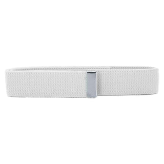 USN Female White Cotton Web Belt with Silver Tip worn by E1-E6. Belt worn with Enlisted Service Dress White uniform. Women's belt measures 1" wide. White cotton webbing with silver metal tip. USN-Certified; Genuine Military Uniform Item. Made in the U.S.A.