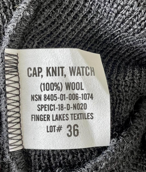 NAVY Official Knit Watch Cap - Black Wool