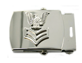 NAVY Men's Silver Buckle - E6 Petty Officer 1st Class