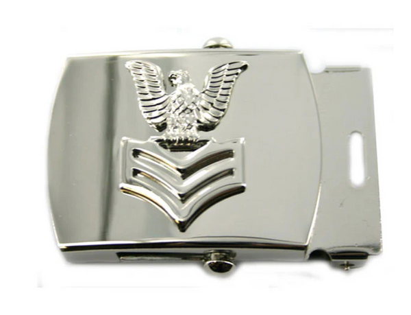 NAVY Men's Silver Buckle - E6 Petty Officer 1st Class