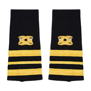 NAVY Soft Boards: Civil Engineer LCDR. USN Soft Shoulder Boards for Civil Engineer (CEC) - O4 Lieutenant Commander. Required for wear for Men & Women Naval Officers on epaulets on Service Dress Blue white shirt, V-Neck Sweater and Maternity uniforms. Sold in pairs. US Navy Certified. Made in the U.S.A.