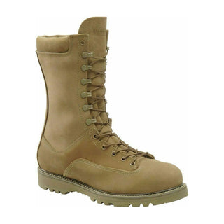 Men's 10" Coyote Insulated Field Work Boots Corcoran Matterhorn CV3494. Insulated Field Boots in Coyote Brown Suede Leather. 10-inch boots insulated boots with higher shaft for ankle stability. Size: 5.5 Wide Men (7.5-8 Wide Women). Leather suede Rough-out upper. Safety Toe Cap. Liner: Waterproof Gore-Tex liner, 400 gram Thinsulate ULTRA Insulation, cushioned removeable inserts. Insole/Outsole: Goodyear Patented Flex-Welt™ Construction, Vibram® Sierra Fire & Ice Slip-Resistant Sole. Made in the USA
