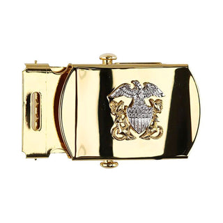 NAVY Women's Gold Buckle Officer - Silver Mirror Eagle