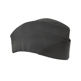 NAVY Women's Black Poly Wool Garrison Cap - Retired. US NAVY Vintage Female Black Garrison Cap in Polyester Wool fabric. Certified Navy Women's black garrison cover is a retired style, worn with the USN Enlisted Service Uniform (SU). Women's style features a curved, streamlined shape. Black Polyester Wool. Made in the U.S.A.