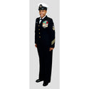 U.S. Navy Female E-8 Senior Chief Petty Officer (SCPO) in ceremonial full dress blue uniform