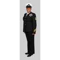 U.S. Navy Female E-7 Chief Petty Officer (CPO) in service dress blue uniform