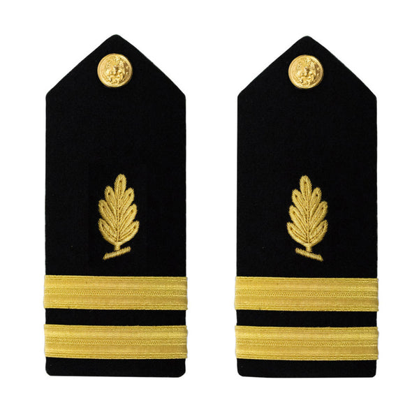 NAVY Men's Hard Boards: Medical Service Corps - LT. US NAVY Male Hard Shoulder Boards: Lieutenant /LT (O-3) Medical Service Corps. Navy Hard Shoulder Boards are designed to be worn on the following Naval uniforms: Dinner Dress Jacket Uniform (men only), Summer Blue Uniform, Summer Dress White, Summer White Uniform, and Reefer Peacoat. Measurements: approx 2 1/8" wide x 5 1/2" high. Sold in pairs. USN Certified. Made in the USA.