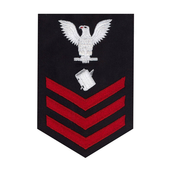 NAVY Men's E4-E6 Rating Badge: Personnel Specialist - Blue