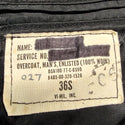 Navy Officer CPO Reefer Peacoat vintage label. Overcoat, man's enlisted 100% Wool. DSA100-77-C-0390, NSN 8405-00-320-1526, size 36S, made by VI-MIL, INC.