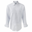 AS-IS NAVY Men's Pleated White Long Sleeve Shirt