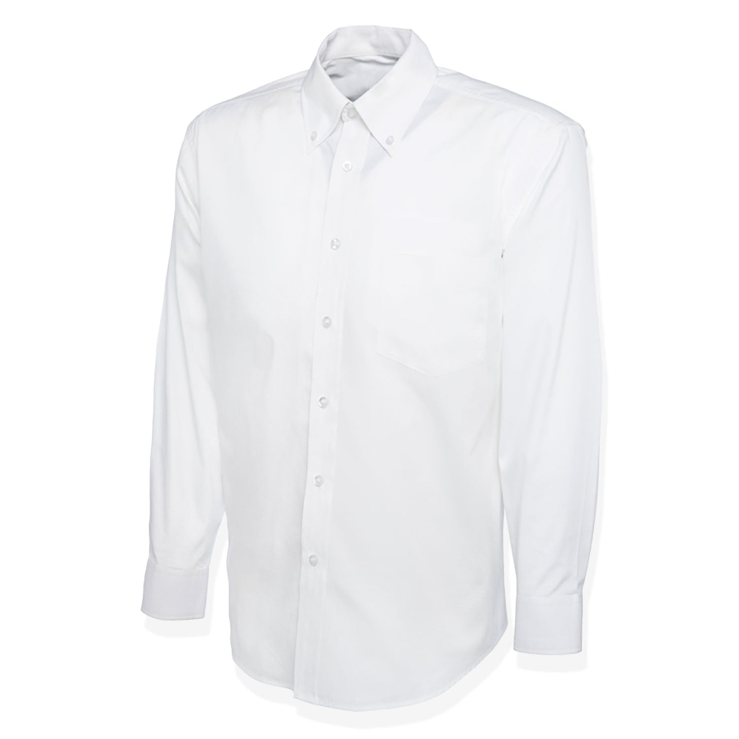 NAVY Men's White Long Sleeve Dress Shirt - No Epaulets | Uniform ...