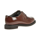 Women's Dress Oxfords Brown Leather - Bates Lites 782. Female Brown Leather Upper Oxford Shoes. Leather upper, low quarter lace-up oxfords, soft toe with a cushioned, removable insert for extra comfort. Bates Lites Style# 782. Leather Upper, Synthetic sole. Navy approved wear with Service Khaki Uniform E7-O10. Made in the USA.