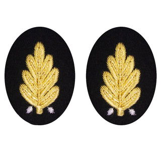 US NAVY Sleeve Device: Dental Corps for Service Dress Blue (SDB) uniform. Gold embroidery on dark blue/black wool. Sold in Pairs. Genuine Military Uniform Item. Made in the USA.