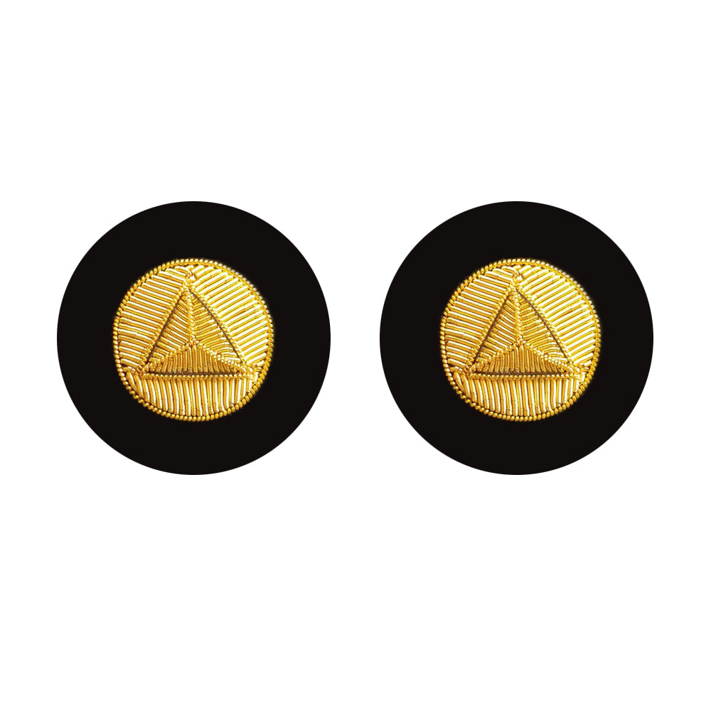U.S. National Oceanic and Atmospheric Administration Sleeve Device: NOAA Corps for Service Dress Blue uniform. Gold insignia embroidery on dark blue/black wool. Sold in Pairs.  - NOAA Certified - Made in the USA