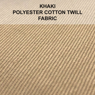 Fabric: Khaki polyester cotton twill used for U.S. Navy Officer and Chief Service Uniforms.
