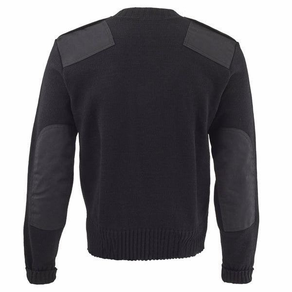 NAVY Men's Black V-Neck Acrylic Sweater USN Service Uniform Pullover