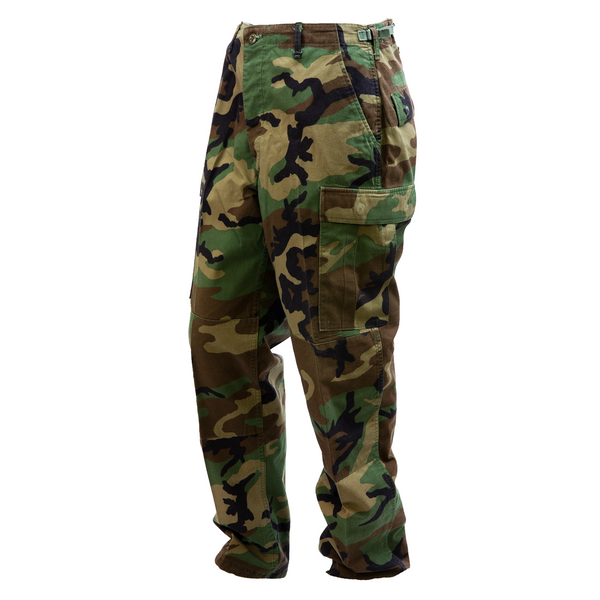 BDU Woodland Camo Trousers U.S. Military Issue Green Camouflage