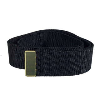 AS-IS Condition NAVY Men's Black Nylon Belt - Gold Tip. USN Male Black Nylon Web Belt with Gold Tip. Hey Sailor, be sure to add two inches to the length of your waist size so you can fit your belt buckle! The buckle is sold separately so be sure to toss it in your cart on the way out! Genuine Military Uniform Item. Made in the U.S.A. Condition: as-is, pre-owned.