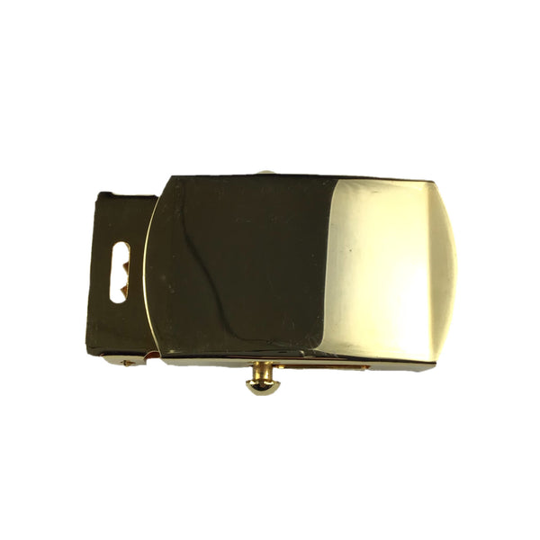 AS-IS Condition NAVY Female Gold Buckle for Naval Officers & Chief Petty Officers. Plain face regulation size to fit 1-inch width dress belt. Wear with Navy Dress, Working Uniforms, or Gender Neutral Working Uniforms.  - USN Certified - Made in the USA - Condition: AS-IS pre-owned/used.