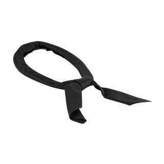 Pre-Rolled US NAVY Black Neckerchief. This kerchief scarf is worn with the Navy's Service Dress Blue or Dress White Jumper Top --affectionately known as the Crackerjack uniform. Black 100% Polyester or Nylon. Authentic Military USN Certified Item.
