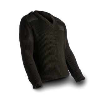 NAVY Men's V-Neck Sweater - Wool