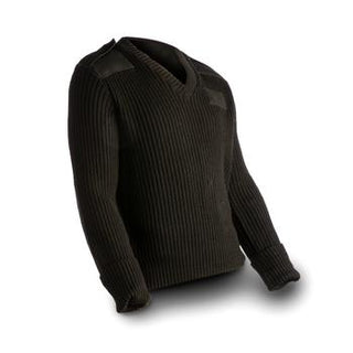 AS-IS NAVY Women's V-Neck Sweater - Wool