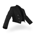 US NAVY Men's Dinner Dress Blue (DDB) Jacket with Silver Buttons. USN wear for male Enlisted Formal Dinner Dress uniform. This mess jacket is made of authorized Navy fabric with semi-peaked narrow lapels, back tapered to a point, and three 35‑ligne silver navy eagle buttons down each side of the front.