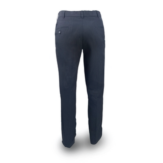 AS-IS Condition US NAVY Men's Service Dress Blue (SDB) Trouser Pants in Classic Fit. Classic Fit Pants are straight through the hip and seat area; with a straight leg to hem.  These trousers are part of the USN wear for male Officer & (CPO) Chief Petty Officer uniforms --paired with the Service Dress Blue Jacket.  - Flat front style pants with fore & aft creases, side pockets and front zipper. - Official Military Issue Uniform