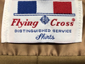US NAVY Men's Service Khaki Poly Wool Shirt label: Flying Cross distinguised service shirts.