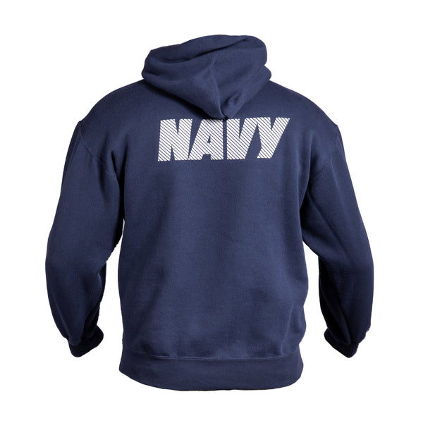 NAVY Sweatshirt, Hooded - Blue / Silver
